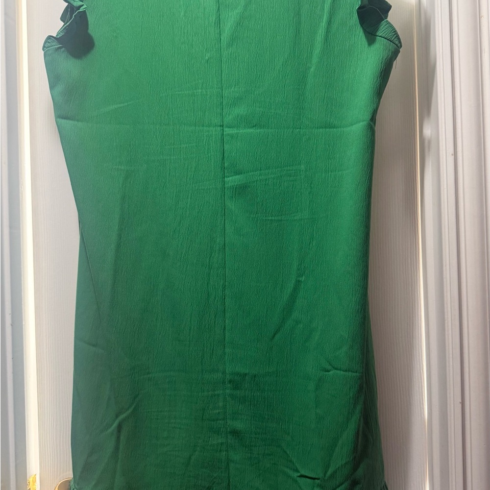 SHEIN Emerald Ruffle Sleeve V-Neck Blouse (M) - Picture 2 of 4